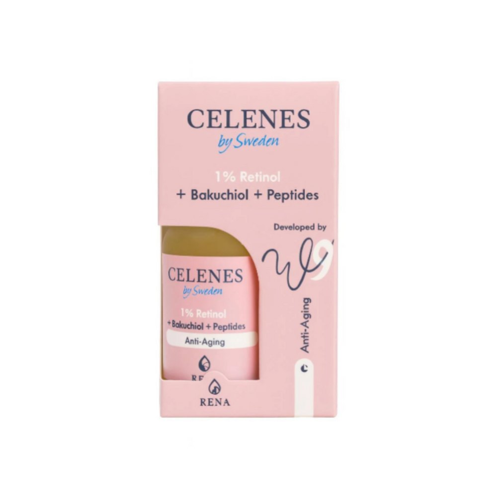 Celenes by Sweden 1% Retinol + Bakuchiol + Peptides Anti- Aging - 30ml | سيلينس سيروم الريتينول والبكاتشيول والببتديات - 30 مل