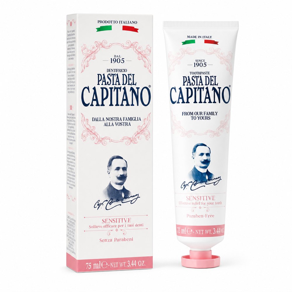 CAPITANO Sensitive Toothpaste - 75ml | كابيتانو معجون أسنان للأسنان الحساسة - 75 مل