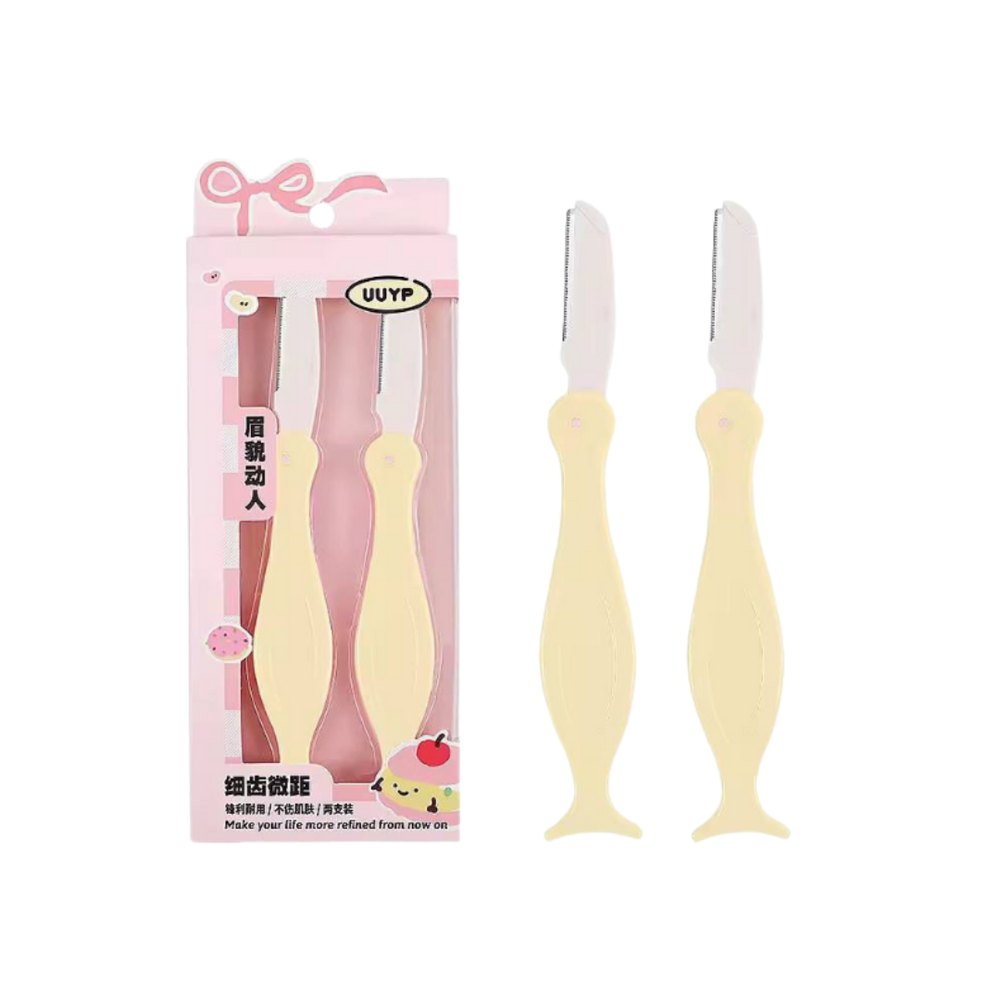 UUYP Penguin Eyebrow Trimmer 2-Pack | يو يو واي بي مجموعات شفرات للوجه