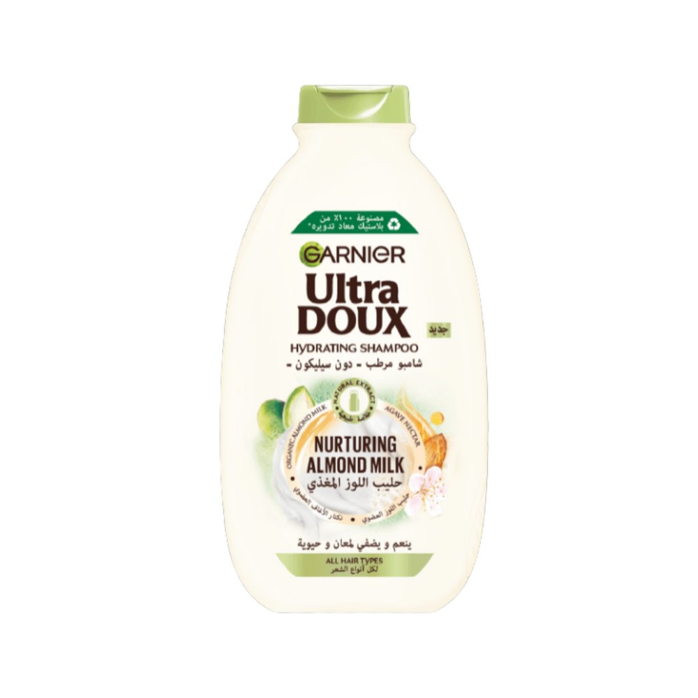 Garnier Ultra Doux Almond Milk Hydrating Shampoo - 400ml |غارنييه شامبو مرطب بحليب اللوز - 400 مل