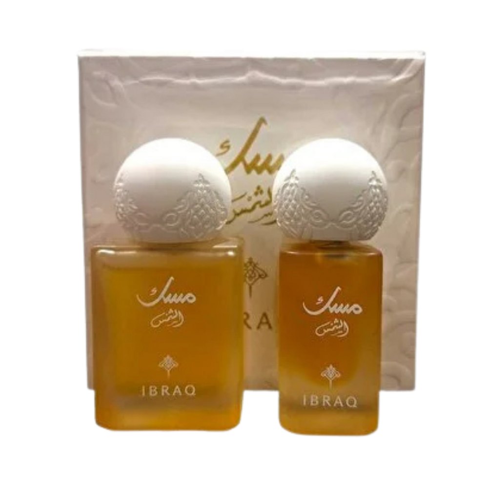 IBRAQ | ابراهيم القرشي سيت عطر مسك الشمس مع زيت مسك للنساء 6*10 مل
