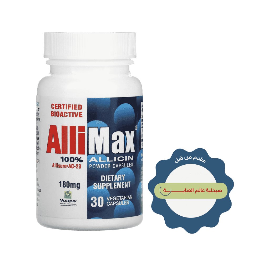 ALLIMAX Capsules 180mg 30 Capsules - 180mg | أليماكس كبسولات الأليسين 180 مغ - 30 كبسولة