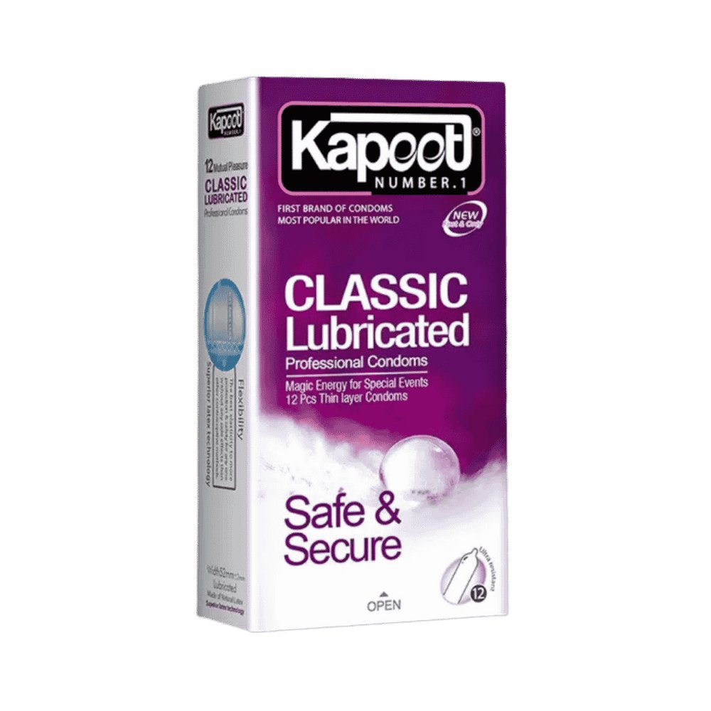 Kapoot Classic Lubricated - 12 Pcs | 12 كبوت واقي ذكري كلاسيكي مزلق - قطعة