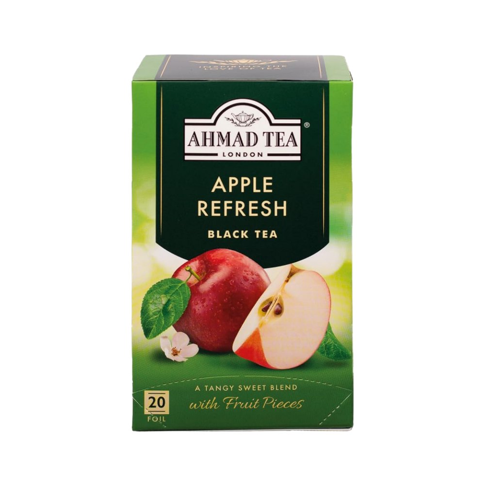 Ahmad Tea Apple Refresh Black Tea - 20 Pcs | شاي احمد اوراق الشاي الاسود بنكهة التفاح - 20 كيس