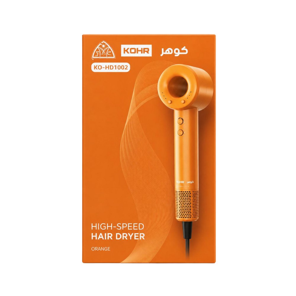 KOHR High Speed Hair Dryer Orange | كوهر مجفف شعر عالي السرعة