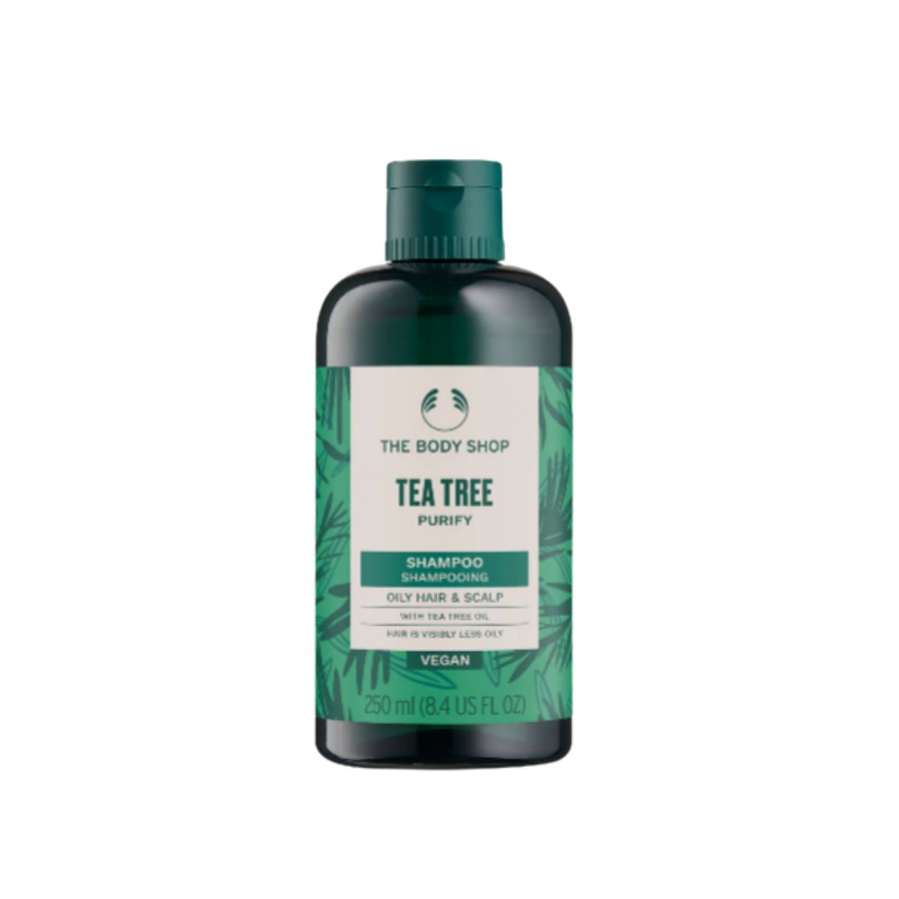 The Body Shop Tea Tree Purify Shampoo Oily Hair & Scalp - 250ml | ذا بودي شوب شامبو منقي لفروة الرأس الدهنية بزيت شجرة الشاي - 250 مل