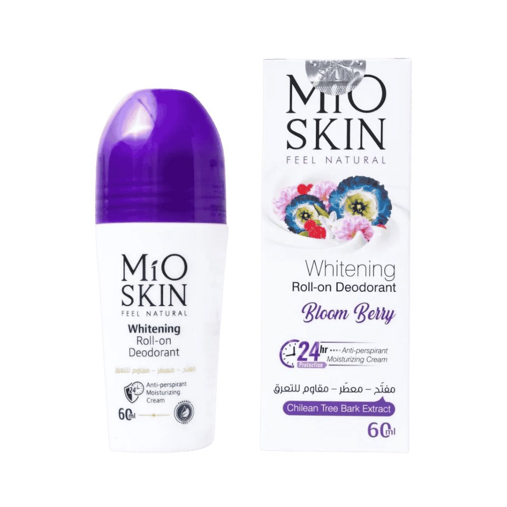 MIO SKIN Whitening Roll- On Deodorant Bioom Berry 24hr Anti Perspirant Moisturizing Cream - 60ml | ميو سكين مزيل تعرق رول اون بلووم بيري - 60 مل
