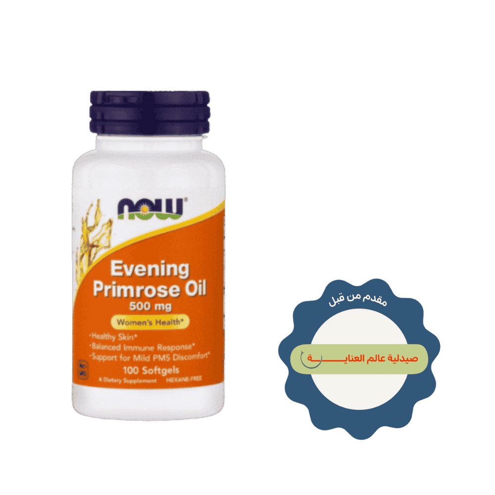 now Evening Primrose Οil 500mg - 100 softgels | ناو زيت زهرة الربيع المسائية - 100 كبسولة هلامية
