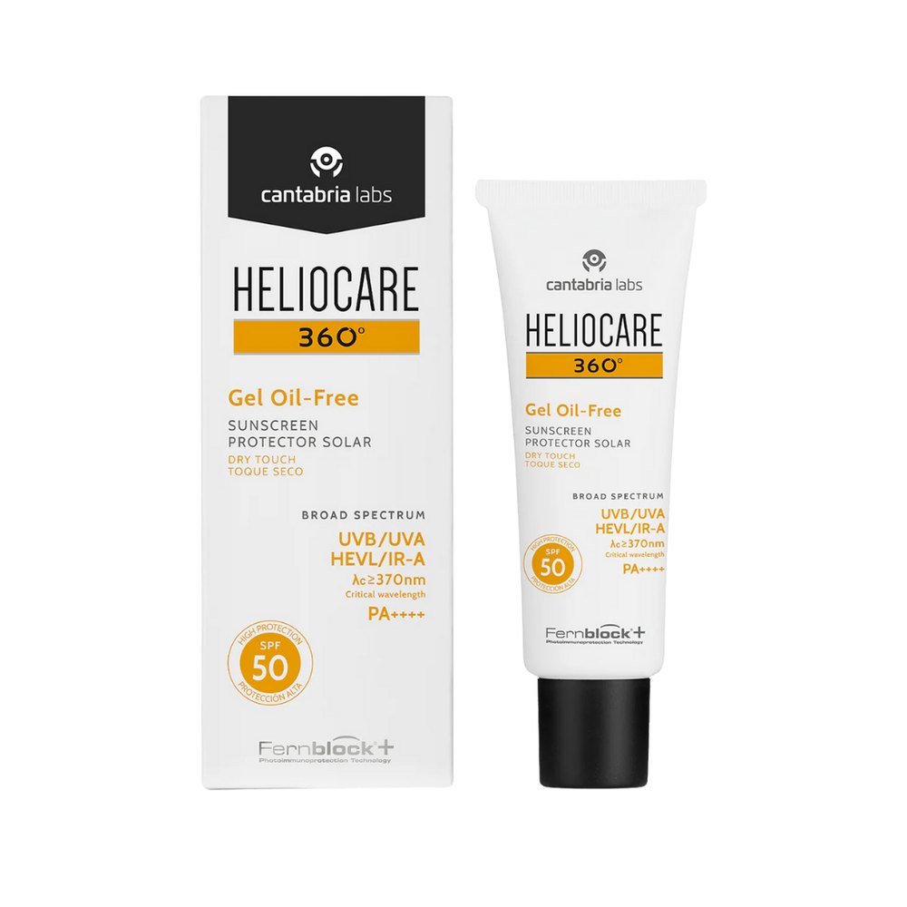Cantabria Labs Heliocare 360° Gel Oil-Free Spf 50+ Dry Touch Toque Seco - 50ml | كانتابريا لابز واقي شمسي مع لون للبشرة الدهنية - 50 مل