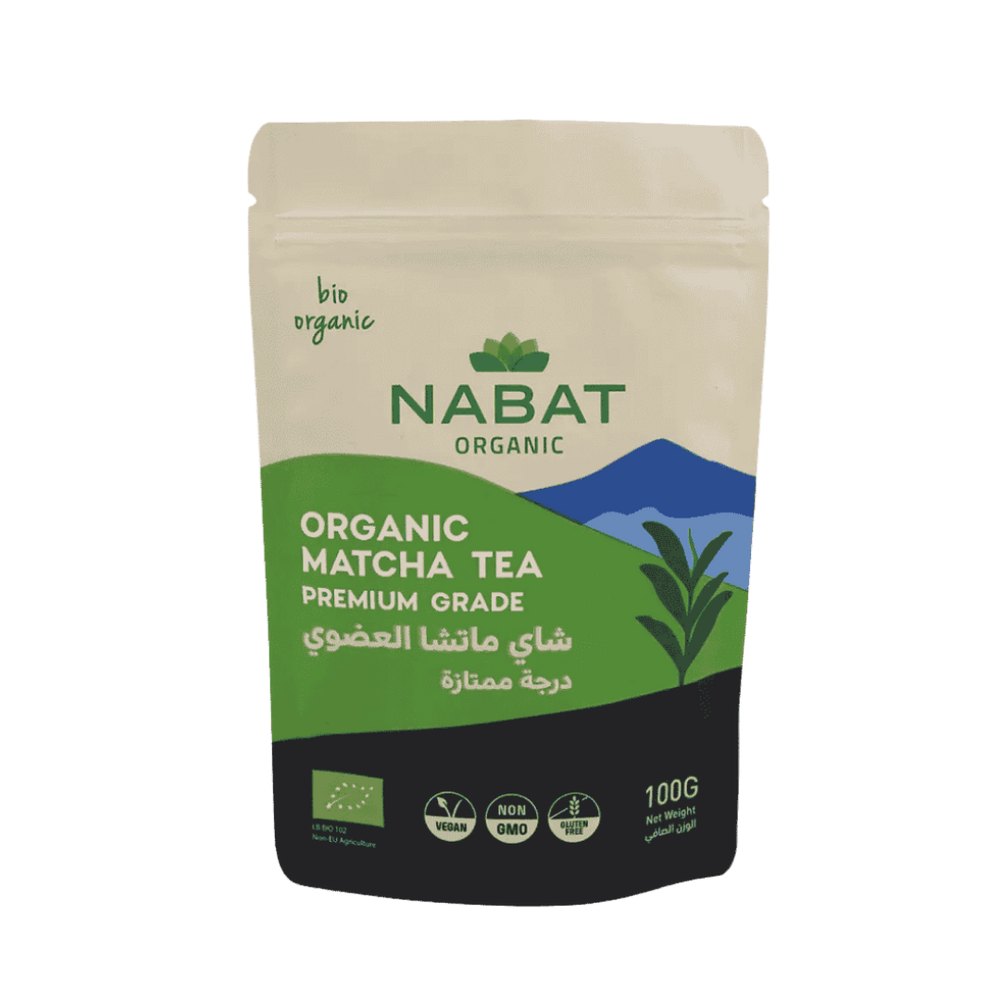 NABAT ORGANIC Matcha Tea Premium Grade - 100g| نبات شاي ماتشا عضوي درجة ممتازة - 100غ