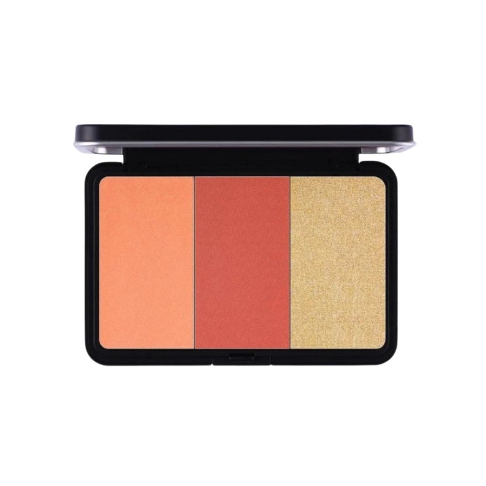 FOR EVER52 Glambo Contour Highlighter Blush Palette - 6gx3 | فور ايفر52 باليت للخدود برونزر و هايلايتر و بلاش - 6 غرام