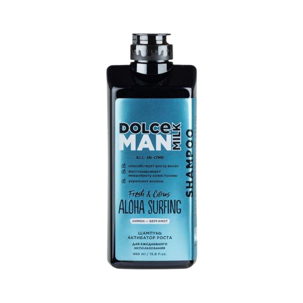 DOLCE MILK Man Aloha Surfing Shampoo - 460ml | دولتشي ميلك شامبو منشّط لنمو الشعر - 460 مل