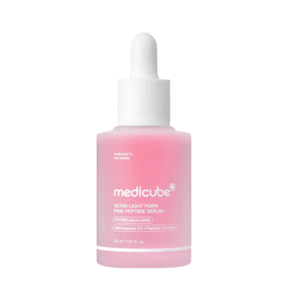 Medicube Ultra Light PDRN Pink Peptide Serum - 30ml | ميدي كيوب سيروم بي دي آر إن الوردي فائق الخفة بالببتيدات – 30 مل