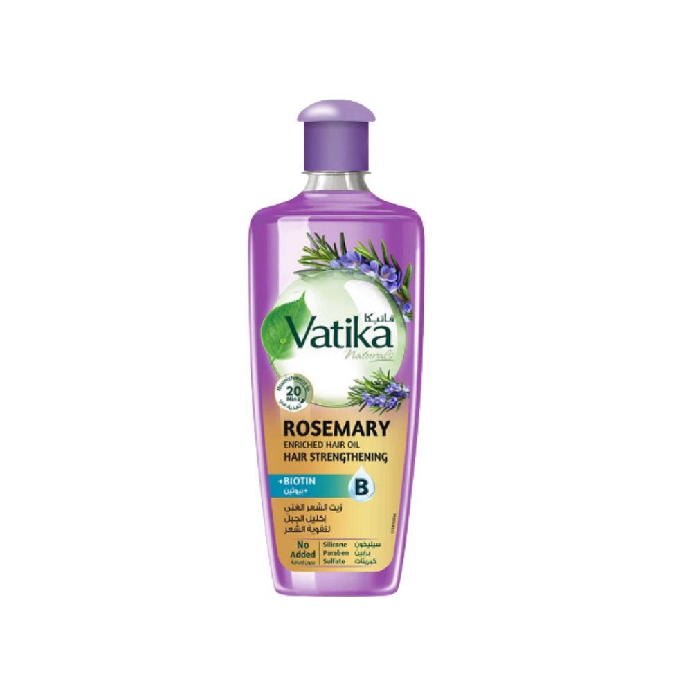 Vatika Rosemary Enriched Hair Oil Hair Strengthening - 200ml | فاتيكا زيت شعر باكليل الجبل - 200مل