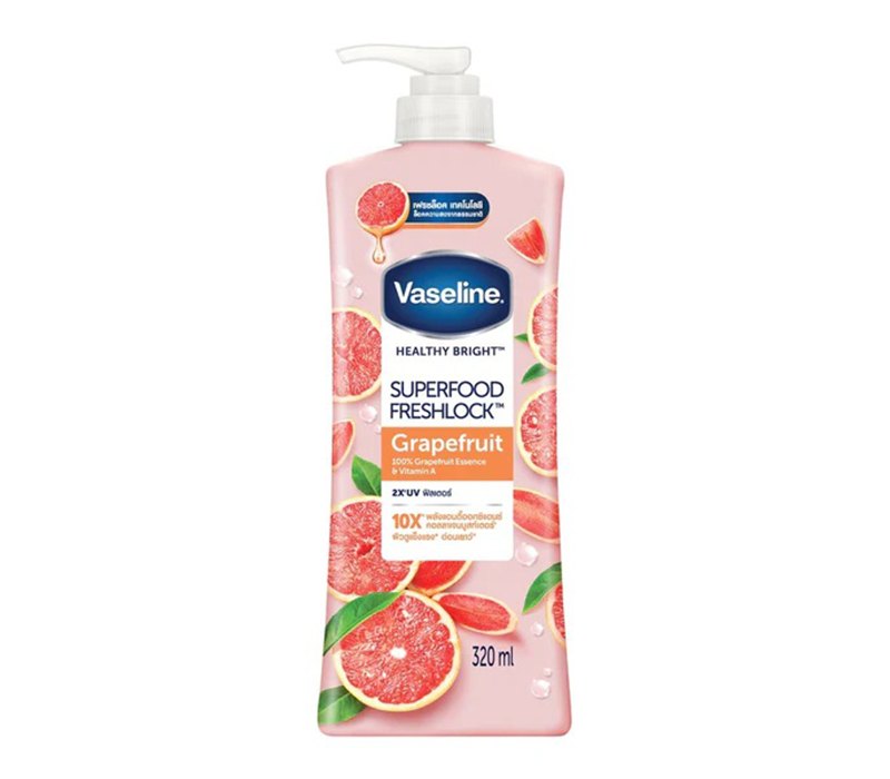 VASELINE Healthy Bright Superfood Freshlock Grapefruit - 320ml| فازلين لوشن -320 مل