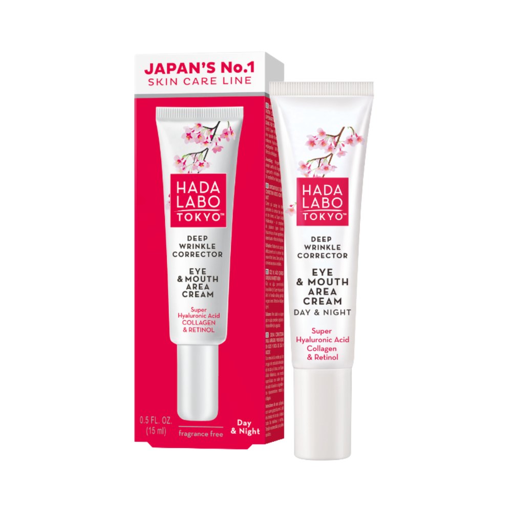 Hada Labo Deep Wrinkle Corrector Eye & Mouth Area Cream - 15ml | هادا لابو كريم حول الفم و العين - 15 مل