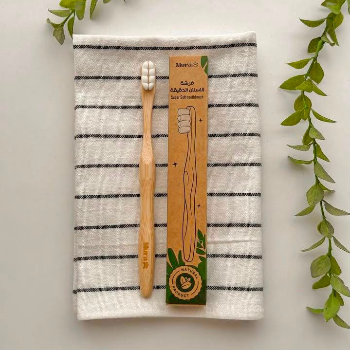 Mura Bamboo Toothbrush With Microfiber Bristles | مورا فرشة الاسنان بشعيرات مايكروفايبر