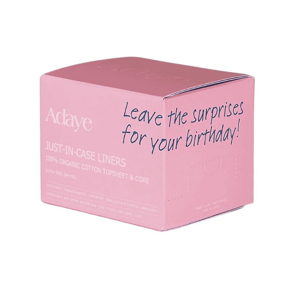Adaye Just-In-Case Liners 100% Organic Cotton - 12 Pcs | اداي فوط يومية قطنية 100% - 12 قطعة