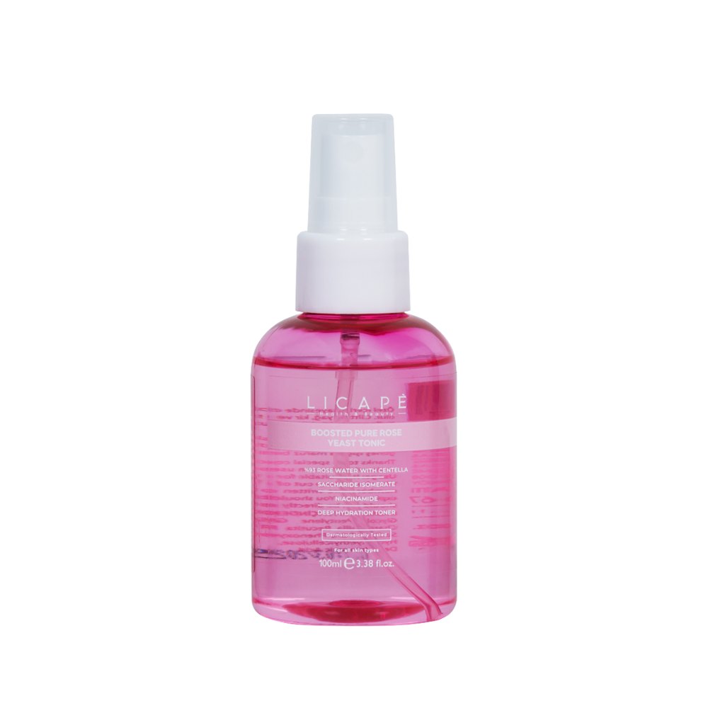 LICAPE Boosted Pure Rose Yeast Tonic - 100ml | ليكابي تونر ماء الورد المرطب – 100 مل
