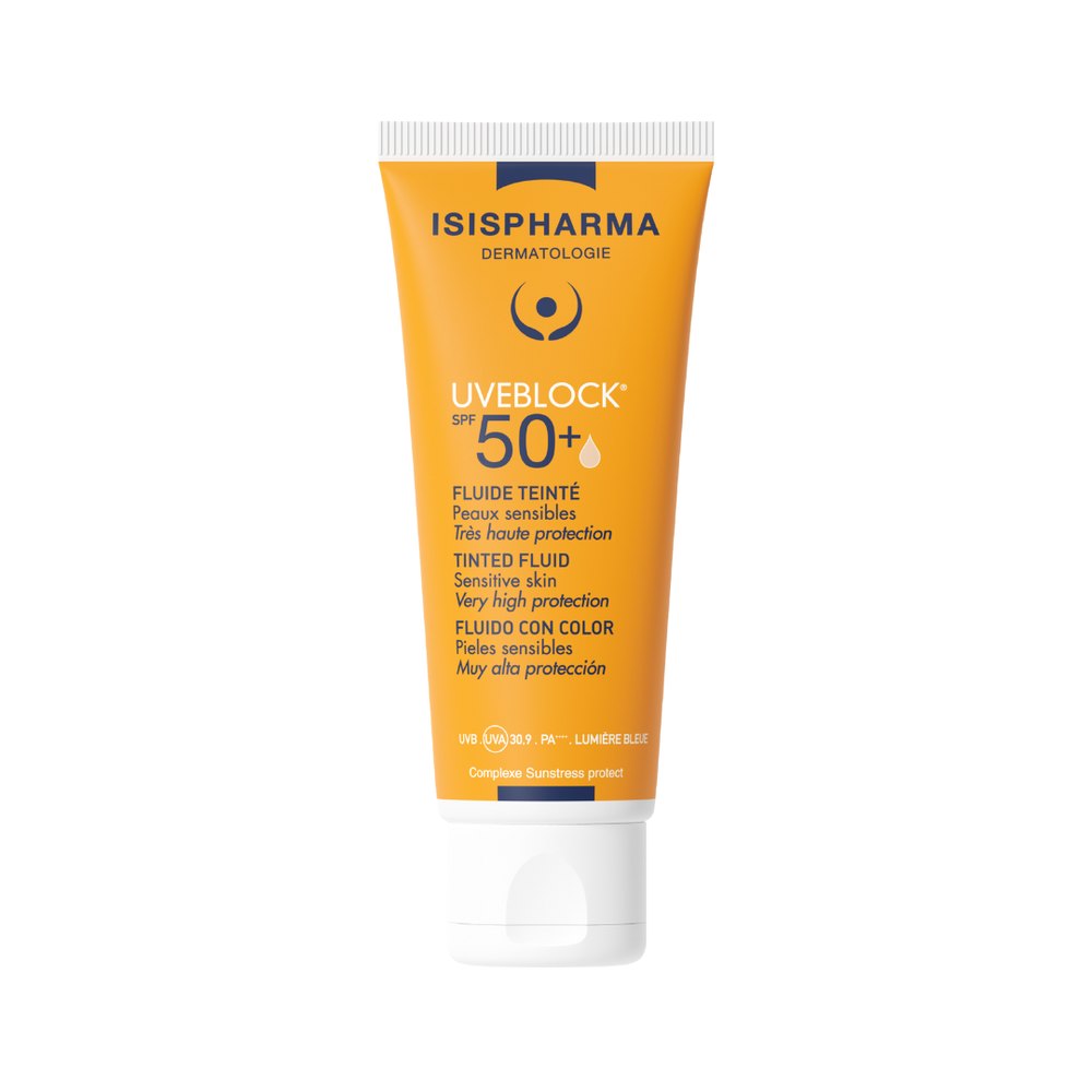 ISIS PHARMA UVBLOCK SPF50 FLUID Light TINT - 40 ML | ايزيس فارما واقي شمسي مع لون spf50 - 40 مل