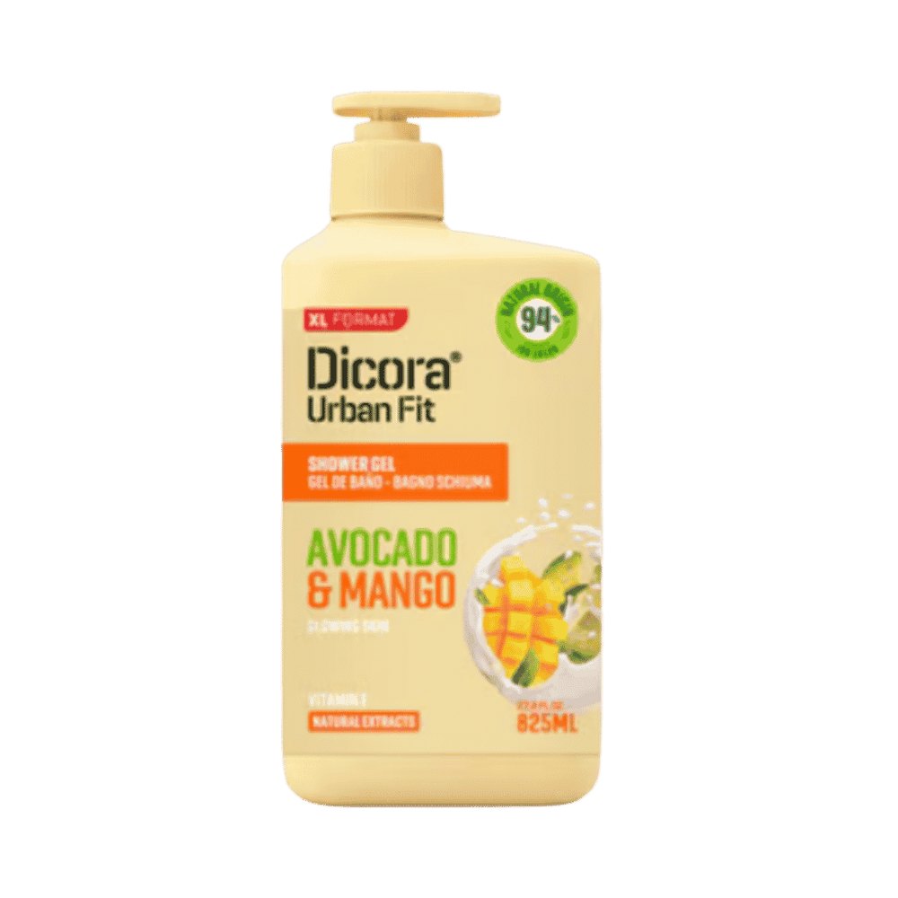 Dicora Nourishing Shower Gel Avocado & Mango - 825ml | ديكورا جل استحمام بالاوفكادو و المانغا - 825 مل