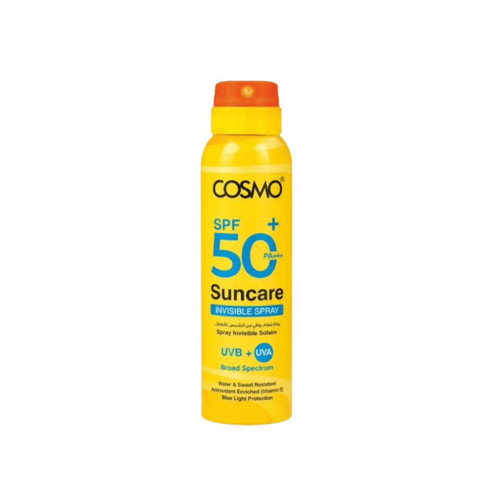 COSMO COSMETICS SUNCARE INVISIBLE SPRAY SPF 50 + - 150ml | كوزمو كوزمتكس بخاخ واقٍ من الشمس غير مرئي spf50+ - 150 مل