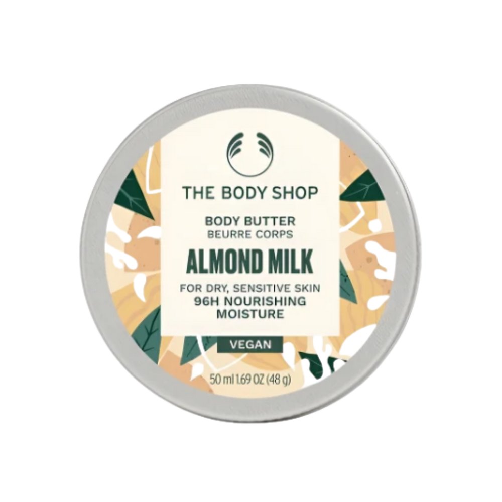 The Body Shop Body Butter Almond Milk For Dry Sensitive Skin - 50ml | ذا بودي شوب زبدة الجسم بحليب اللوز للبشرة الجافة و الحساسة - 50 مل