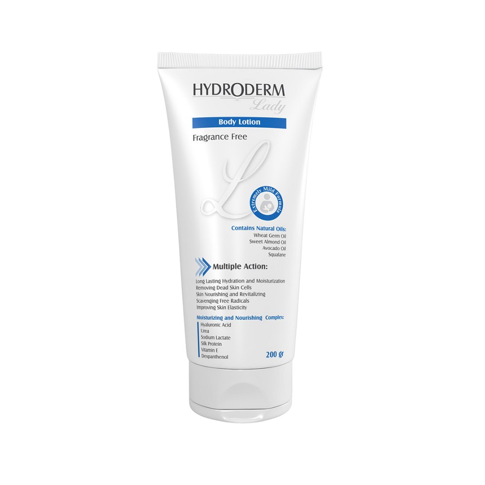 HYDRODERM Body Lotion Multiple Action - 200ml | هيدروديرم لوشن للجسم خالي من العطور - 200 مل