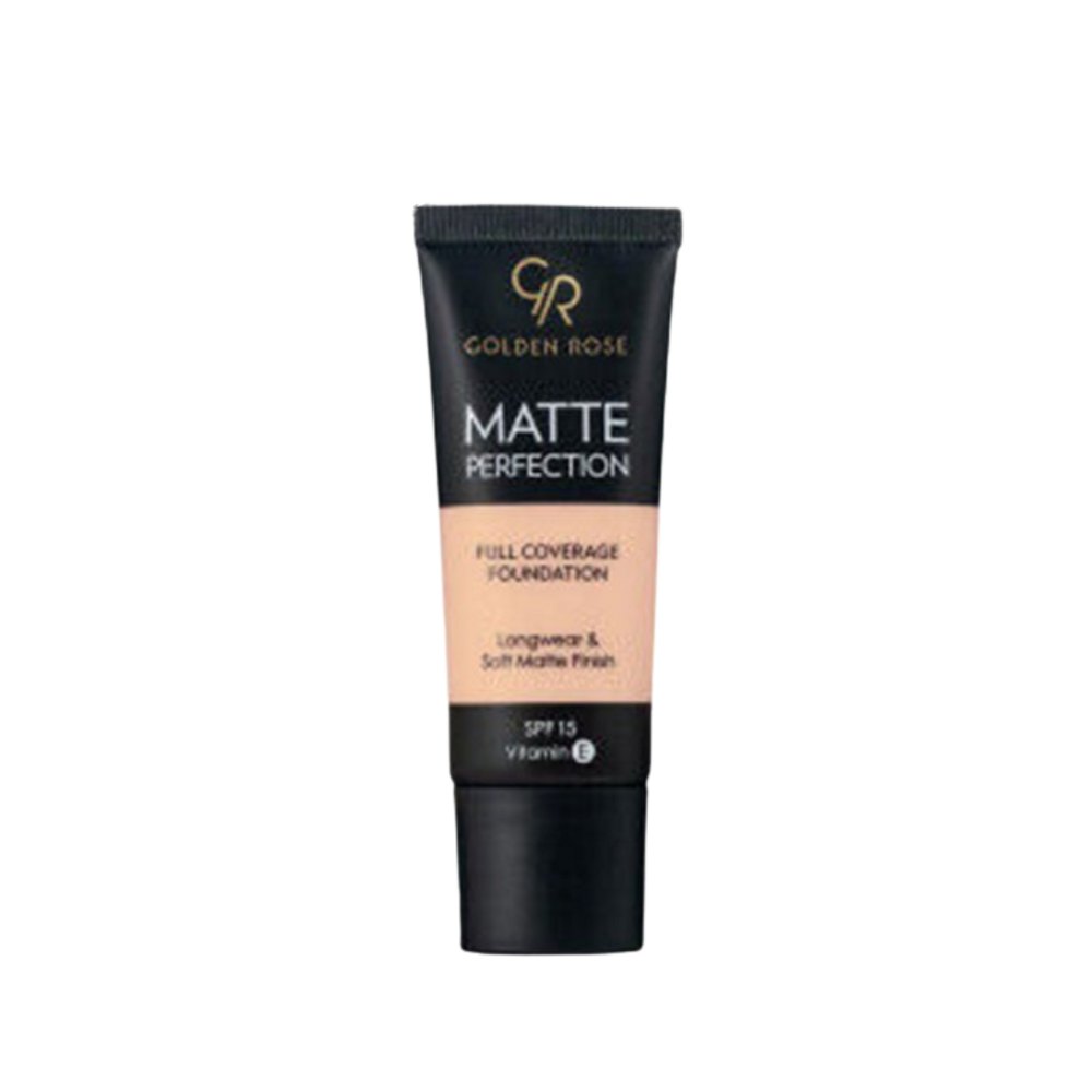 GOLDEN ROSE Matte Perfection Full Coverage Foundation - 35ml | كولدن روز كريم أساس مات بتغطية عالية - 35 مل