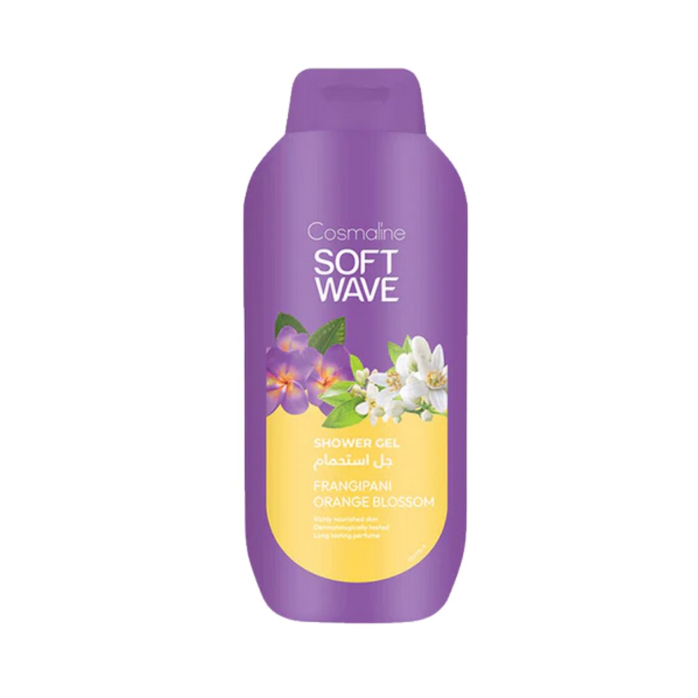 COSMALINE Soft Wave Frangipani Orange Blossom - 650ml كوزمالين جل الاستحمام سوفت ويف – فرانجيباني وزهر البرتقال