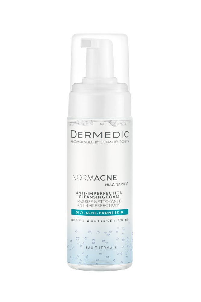 DERMEDIC NORMACNE cleansing face foam - 170ml | ديرمديك غسول رغوي للبشرة الدهنية المعرضة لحب الشباب - 170 مل