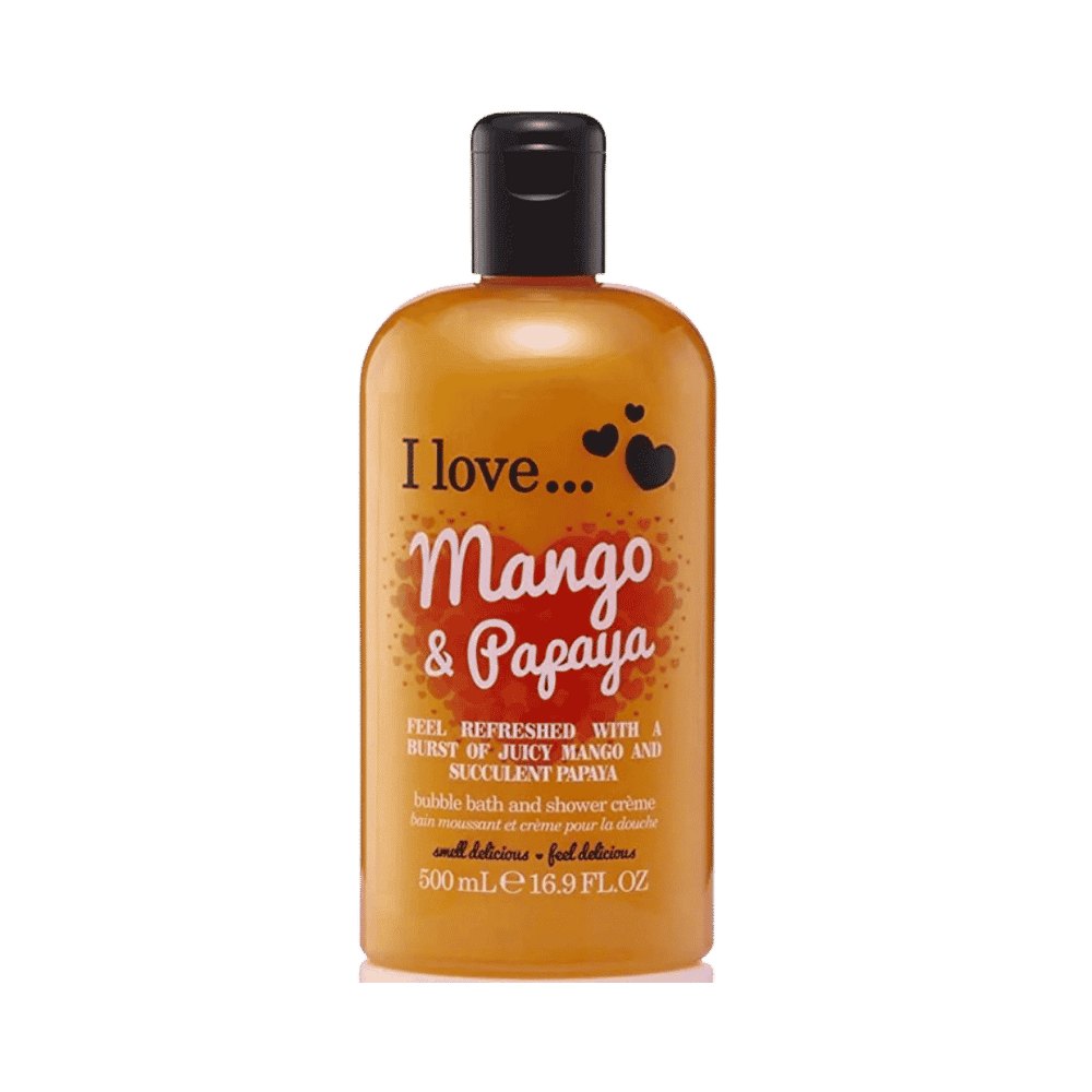 I Love - Mango & Papaya Bath & Shower Crème - 500ml | آي لوف كريم الاستحمام بالمانجو والبابايا – 500 مل