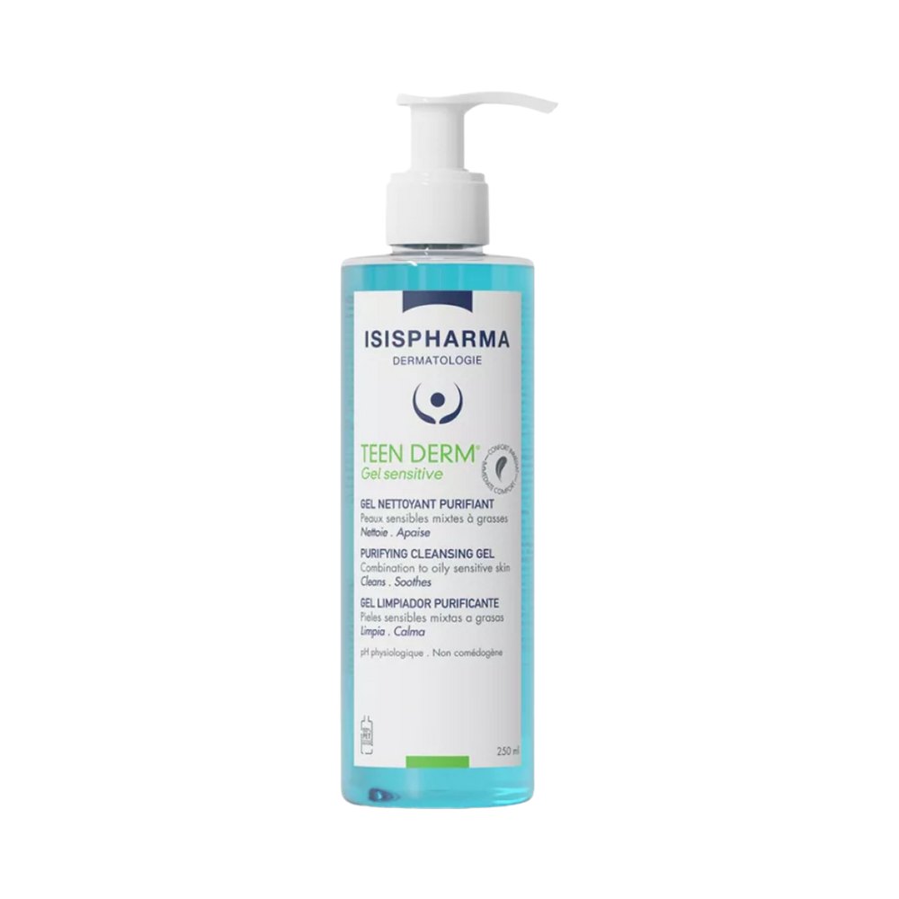 ISIS PHARMA Teen Derm Sensitive Gel - 250ml | ايزيس فارما جل تنظيف مهدئ للبشرة - 250مل