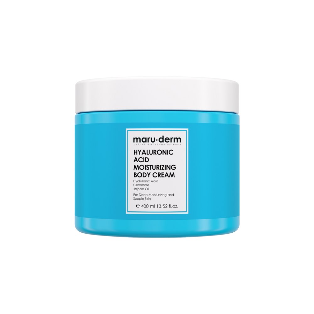 maru.derm Hyaluronic Acid Moisturizing Body Cream - 400ml | مارو.ديرم كريم مرطب للجسم بالهيالورونيك اسيد - 400 مل