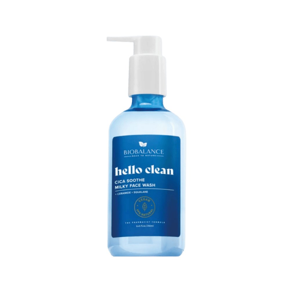 BIO BALANCE HELLO CLEAN CICA SOOTHE MILKY FACE WASH - 250ml | بايو بالانس غسول وجه حليبي مهدئ بالسيكا – 250 مل