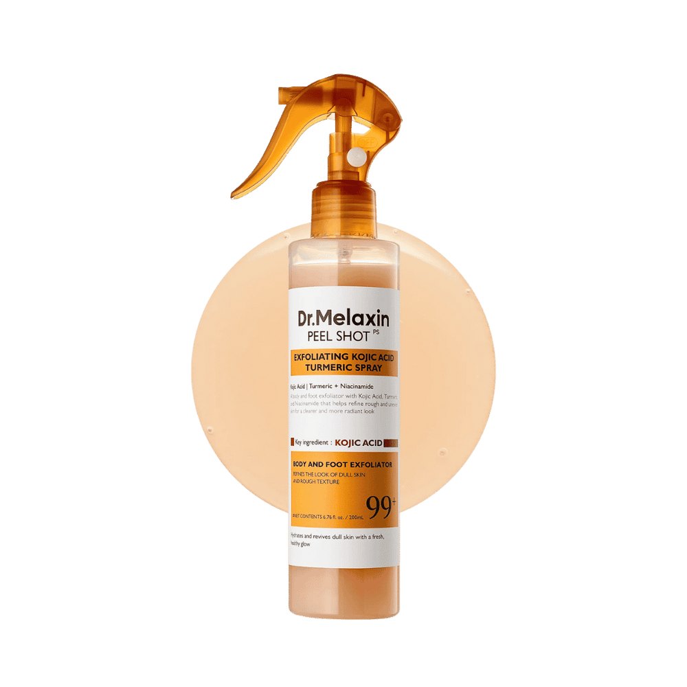 Dr. Melaxin Peel Shot Exfoliating Kojic Acid Turmeric Spray - 200ml | دكتور ميلاكسين بخاخ تقشير بحمض الكوجيك والكركم - 200 مل