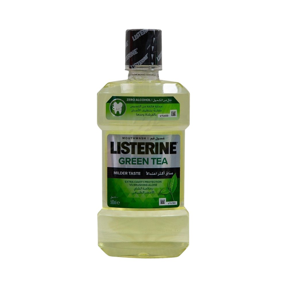 Listerine Green Tea Milder Taste - 500ml | ليسترين غسول فم بالشاي الاخضر - 500 مل