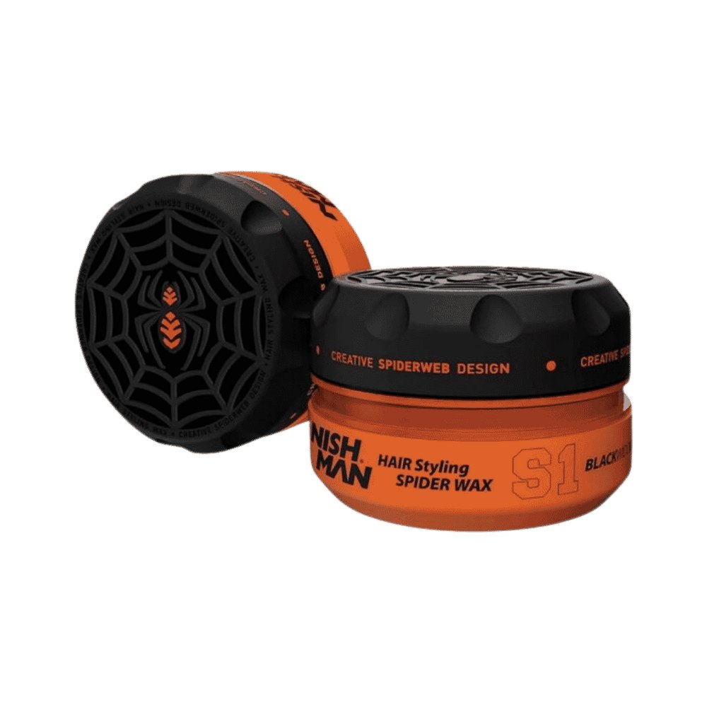 NISH MAN S1 Hair Styling Spider Wax Black Widow - 150ml | نيشمان واكس تصفيف الشعر سبايدر - 150مل