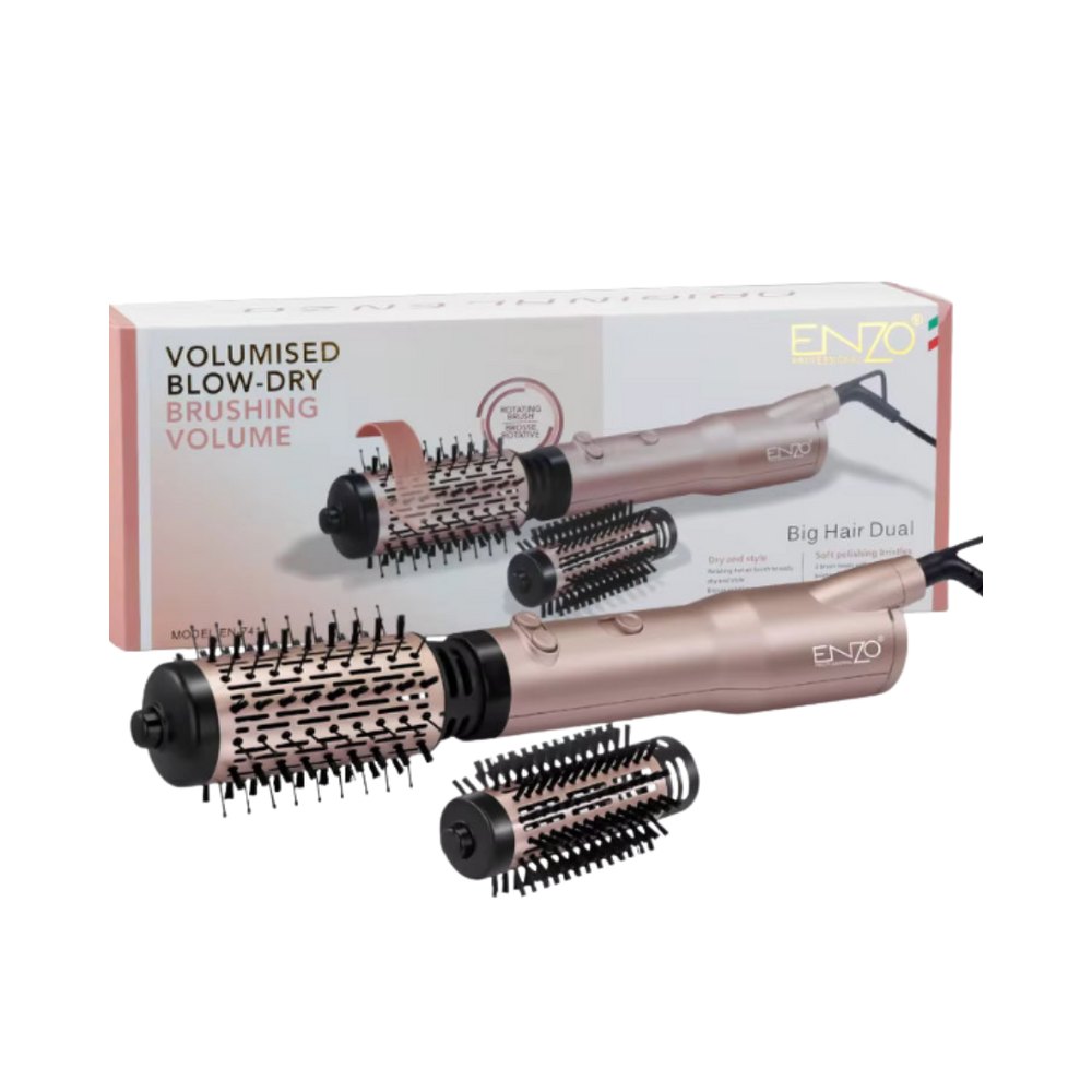ENZO Volumized Blow Dry Brushing Volume Big Hair Dual | انزو فرشاة هوائية كهربائية لتجفيف و تكثيف الشعر