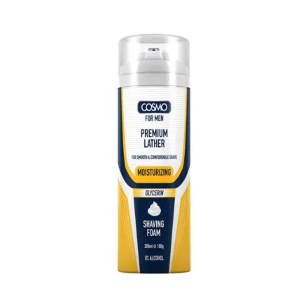 Cosmo For Men Premium Lather Moisturizing Shaving Foam - 200ml | كوزمو رغوة حلاقة - 200 مل