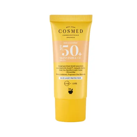 Cosmed Sun Essential Tinted Skinvisible CC Spf50 - 30ml | كوزميد كريم واقي شسمي سي سي مع لون spf50 - 30 مل
