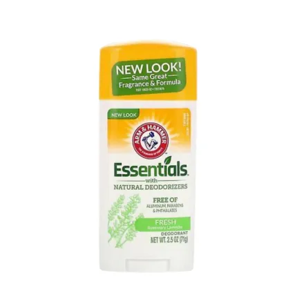 ARM & HAMMER Essentials Natural Deodorant Fresh - 71g |ارم اند هامر مزيل عرق برائحة الروزماري واللافندر - 71 غرام