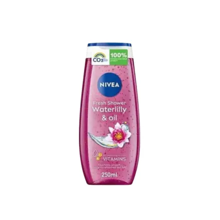 NIVEA Fresh Shower Waterlily & Oil With Vitamins - 250ml | نيفيا جل استحمام بخلاصة زهرة اللوتس - 250 مل