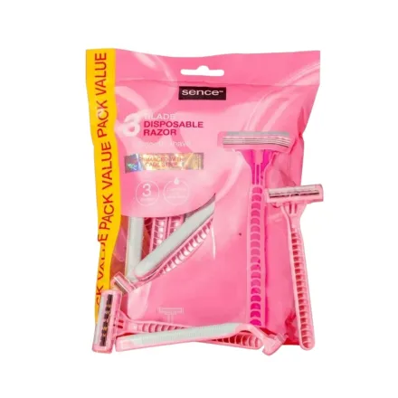 Sence Shaving Disposable Razors - 24 Pcs Triple Blades | سينس بيوتي شفرات حلاقة للاستخدام مرة واحدة بثلاث شفرات - 24 قطعة