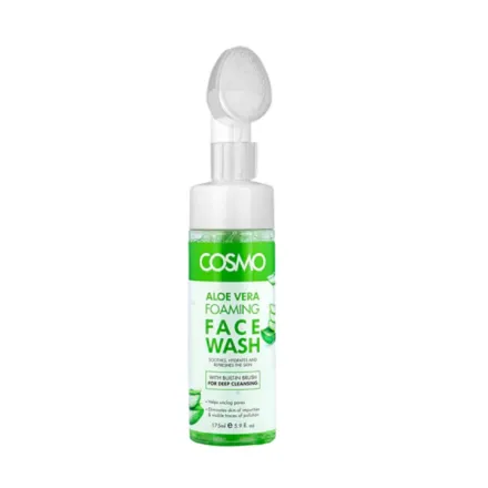 COSMO Aloe Vera Foaming Face Wash - 175ml | كوزمو غسول رغوي للوجه بخلاصة الالوفيرا - 175 مل