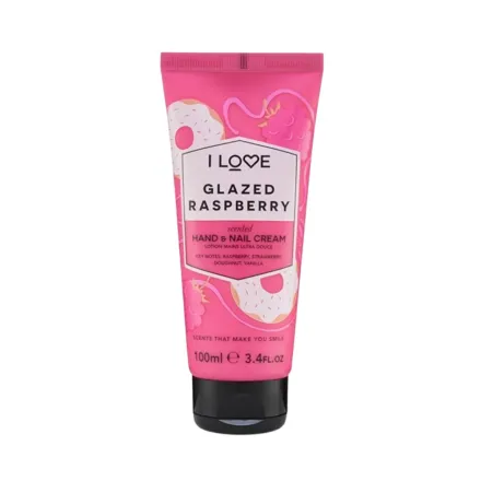 I Love - Glazed Raspberry Hand & Nail Cream - 100ml | آي لوف كريم يد وأظافر برائحة التوت - 100مل