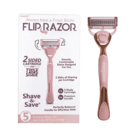 FLIP RAZOR 2 SIDED CARTRIDGE FOR TWICE THE SHAVE | شفرة حلاقة مزدوجة الجوانب لحلاقة تدوم مرتين أكثر