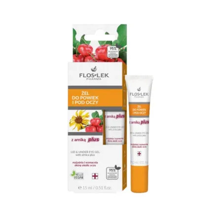 FLOSLEK PHARMA Eyelid & under eye gel with Arnica plus - 15ml | فلوسليك فارما جل للعناية بالمنطقة تحت العين - 15 مل