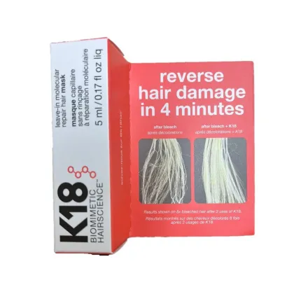 K18 Leave-In Molecular Repair Hair Mask - 5ml | كي 18 ليف ان ماسك لأصلاح الشعر - 5 مل