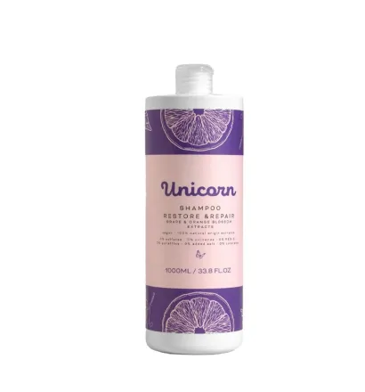 Unicorn turquaz Shampoo Restore & Repair - 1000ml | يونيكورن توركواز شامبو معالج للشعر المتضرر - 1000 مل